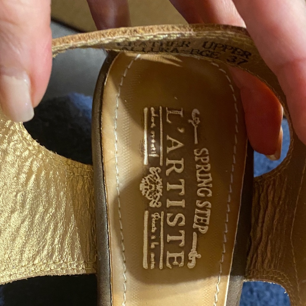 Spring Step Brown Perforated Sandals - Picture 5 of 6